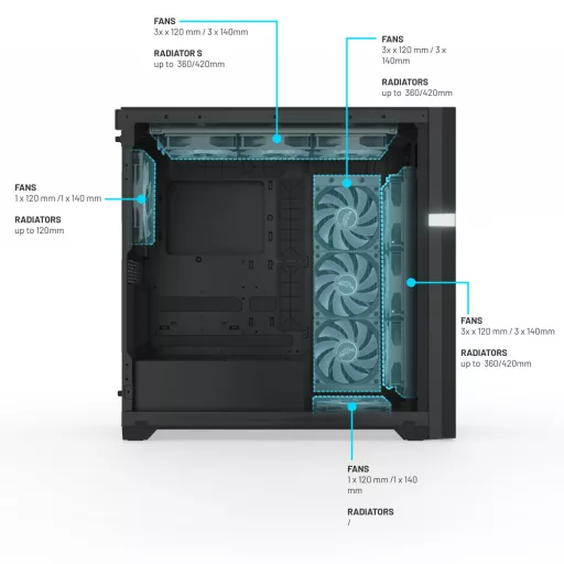 Valkyrie VK02 Lite Black Midi Tower Fekete