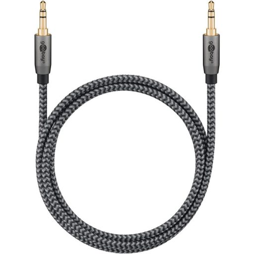 Goobay 65274 audio kábel 2 M 3.5mm TRS Fekete, Ezüst