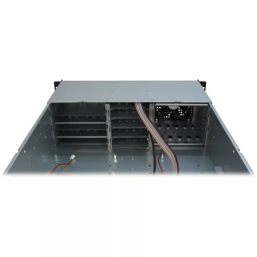 Inter-Tech 3U-30248 Rack Fekete, Rozsdamentes acél