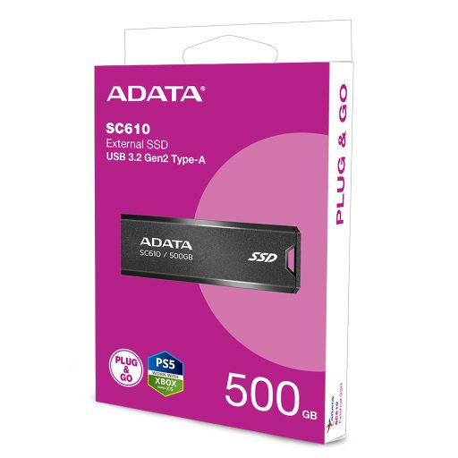 ADATA SC610 2 TB USB A típus 3.2 Gen 2 (3.1 Gen 2) Fekete