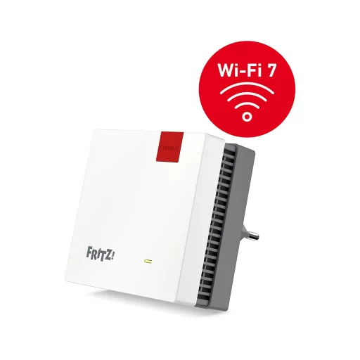 FRITZ! 20003134 hálós Wi-Fi rendszer Kétsávos (2,4 GHz / 5 GHz) Wi-Fi 7 (802.11be) Vörös, Fehér 1 Belső