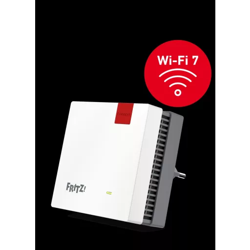 FRITZ! 20003134 hálós Wi-Fi rendszer Kétsávos (2,4 GHz / 5 GHz) Wi-Fi 7 (802.11be) Vörös, Fehér 1 Belső