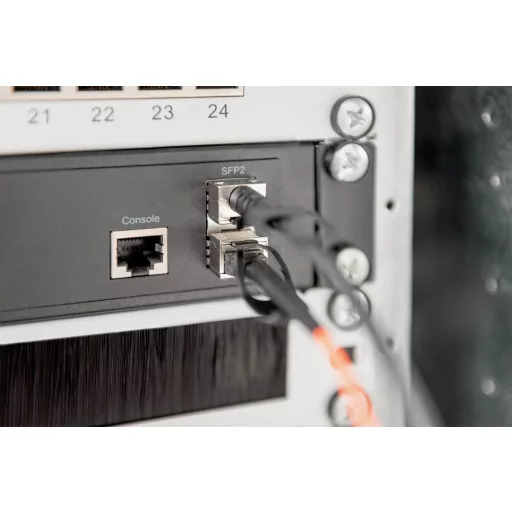 Digitus DN-81221 InfiniBand és száloptikai kábel 1 M SFP+ Fekete