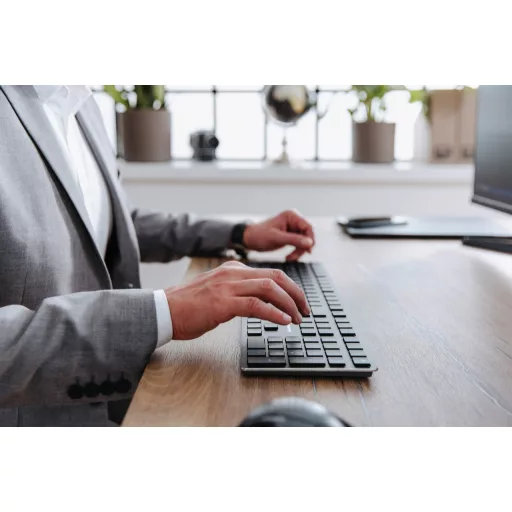 CHERRY KW X ULP billentyűzet Univerzális USB + RF Wireless + Bluetooth QWERTZ Német Fekete