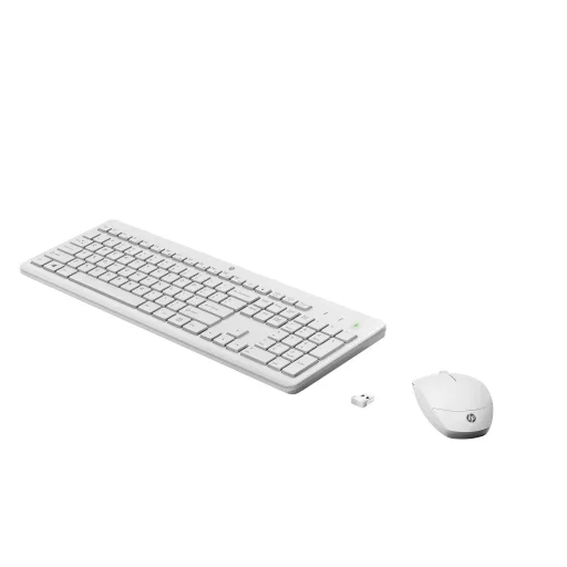 HP 230 Wireless Mouse and Keyboard Combo White billentyűzet Egér mellékelve Vezeték nélküli RF Fehér