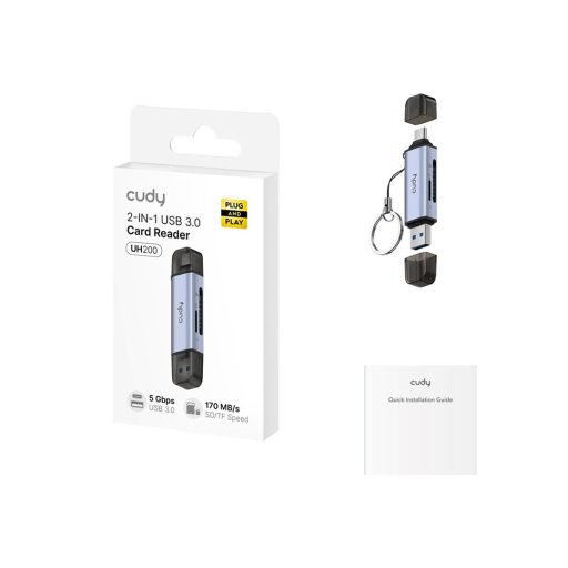 CUDY UH200 2-in-1 USB 3.0 card reader