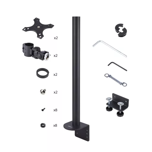 StarTech.com H2MPV-MONITOR-MOUNT asztali TV konzol 124,5 cm (49") Fekete