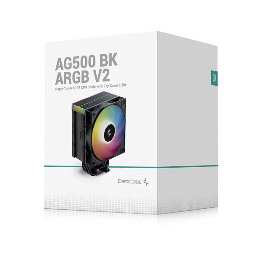 DeepCool AG500 BK ARGB V2 Processzor Hűtő 11,9 cm Fekete