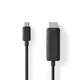  Nedis CCGL64655BK10 video átalakító kábel 1 M USB C-típus HDMI Fekete