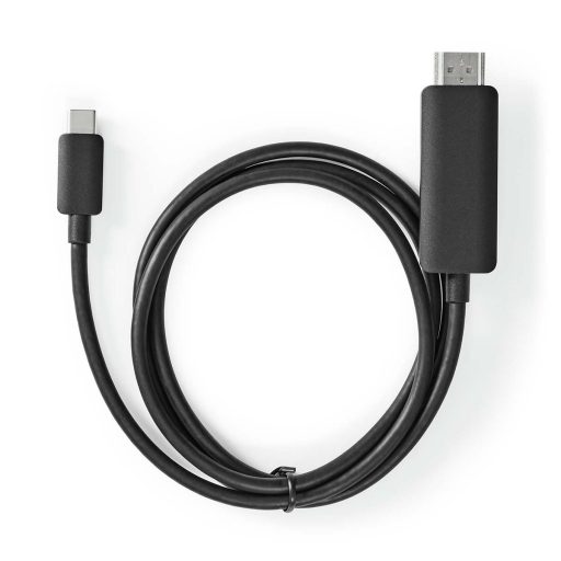 Nedis CCGL64655BK10 video átalakító kábel 1 M USB C-típus HDMI Fekete