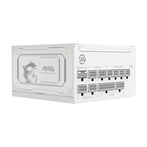 MSI MAG A1000GL PCIE5 WHITE 1000 W 24-pin ATX ATX Fehér