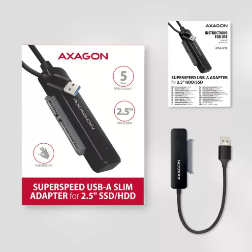 Axagon ADSA-FP2A SATA, USB 3.2 Gen 1 (3.1 Gen 1)