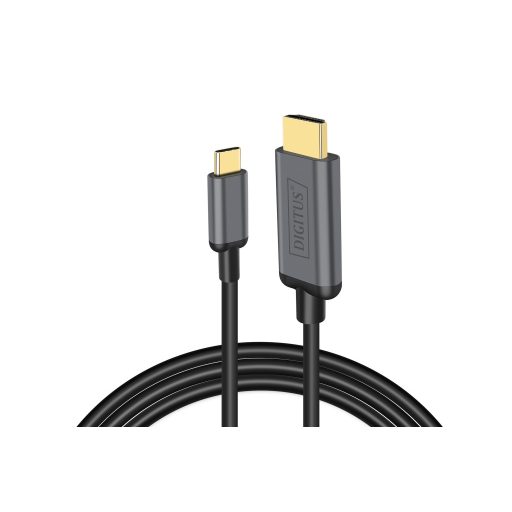 Digitus DA-70821 video átalakító kábel 1,8 M USB C-típus HDMI A-típus (Standard) Szürke