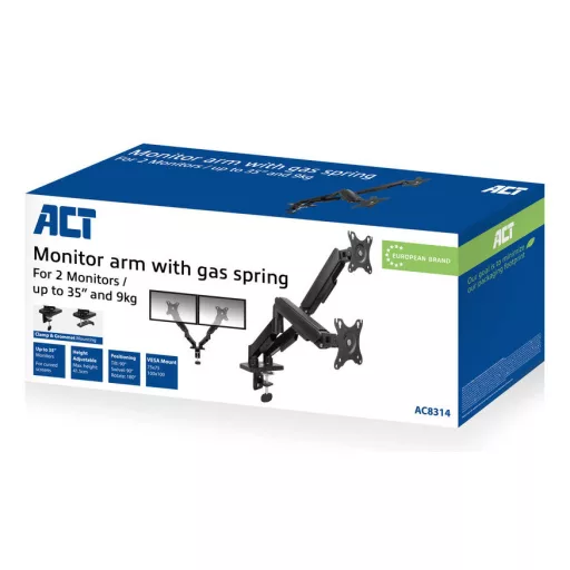 ACT AC8314 asztali TV konzol 86,4 cm (34") Fekete