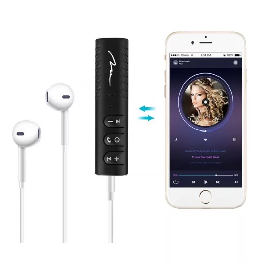 Media-Tech MT3588 Bluetooth audio vevő 10 M Fekete