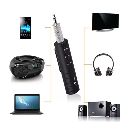 Media-Tech MT3588 Bluetooth audio vevő 10 M Fekete