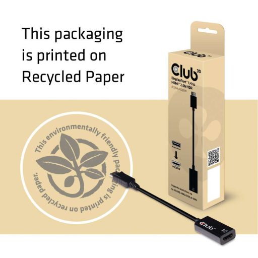 CLUB3D CAC-1080 csatlakozó átlakító Fekete