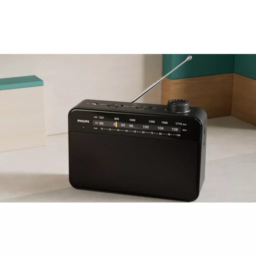 Philips TAR2509/10 rádió Hordozható Analóg Fekete