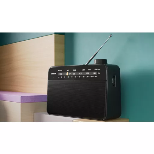 Philips TAR2509/10 rádió Hordozható Analóg Fekete