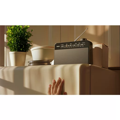 Philips TAR2509/10 rádió Hordozható Analóg Fekete