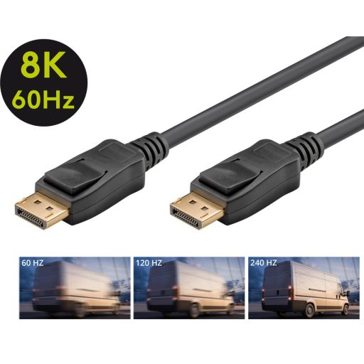 Goobay 74750 DisplayPort kábel 5 M Fekete