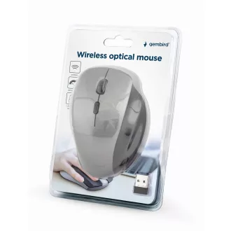   Gembird MUSW-6B-02-BG egér Irodai Jobbkezes Vezeték nélküli RF Optikai 1600 DPI