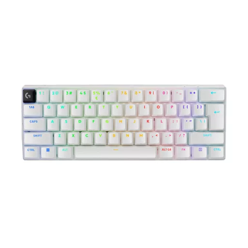 Logitech G PRO X 60 billentyűzet Játék RF vezeték nélküli + Bluetooth QWERTY Nemzetközi amerikai Fehér
