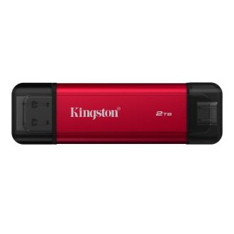   Kingston Technology Dual Portable 2 TB USB Type-A / USB Type-C 3.2 Gen 2 (3.1 Gen 2) Fekete, Vörös