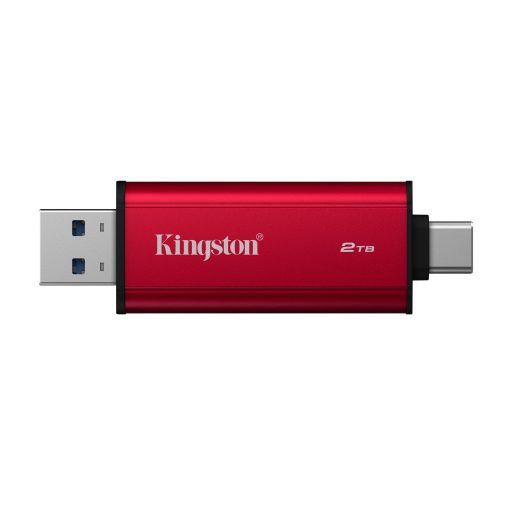 Kingston Technology Dual Portable 2 TB USB Type-A / USB Type-C 3.2 Gen 2 (3.1 Gen 2) Fekete, Vörös