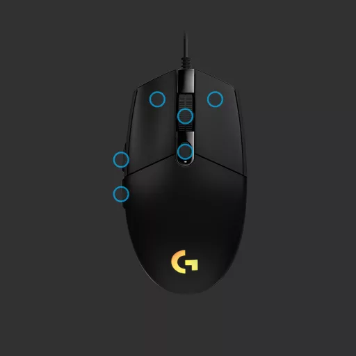 Logitech G 910-005796 egér Játék USB A típus 8000 DPI