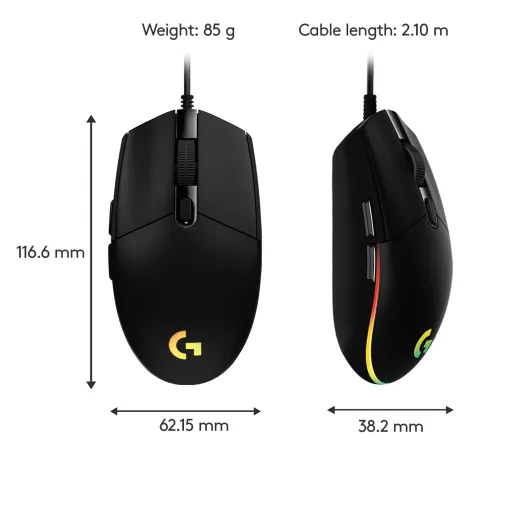 Logitech G 910-005796 egér Játék USB A típus 8000 DPI