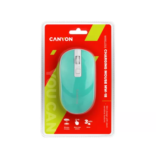 Canyon CNS-CMSW18A egér Irodai Kétkezes Vezeték nélküli RF Optikai 1600 DPI