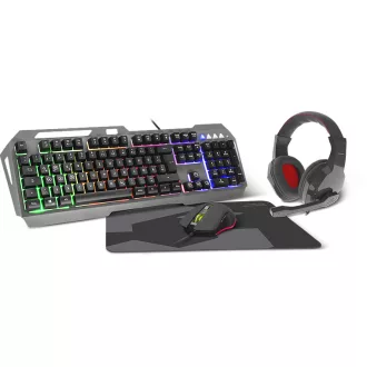   SPEEDLINK LUNERA 4in1 billentyűzet Egér mellékelve Játék USB QWERTZ Német Fekete