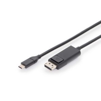   Digitus AK-300333-020-S video átalakító kábel 2 M USB C-típus DisplayPort Fekete