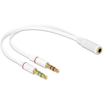 DeLOCK 65585 audio kábel 0,2 M 2 x 3.5mm 3.5mm Fehér