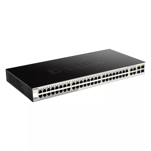 D-Link DGS-1210-52 Vezérelt L2 Gigabit Ethernet (10/100/1000) 1U Fekete