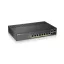 Zyxel GS1920-8HPV2 Vezérelt Gigabit Ethernet (10/100/1000) Ethernet-áramellátás (PoE) támogatása Fekete