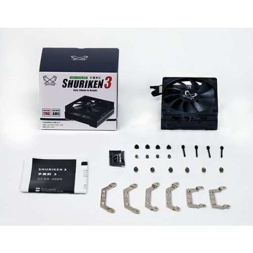 Scythe SHURIKEN 3 Alaplap Ventilátor 9,2 cm Fekete 1 db