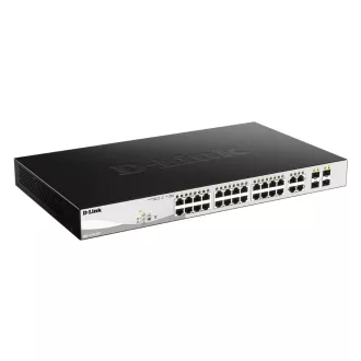   D-Link DGS-1210-24P Vezérelt L2 Gigabit Ethernet (10/100/1000) Ethernet-áramellátás (PoE) támogatása Fekete