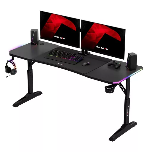 Huzaro Hero 4.6 RGB Black Gaming Desk