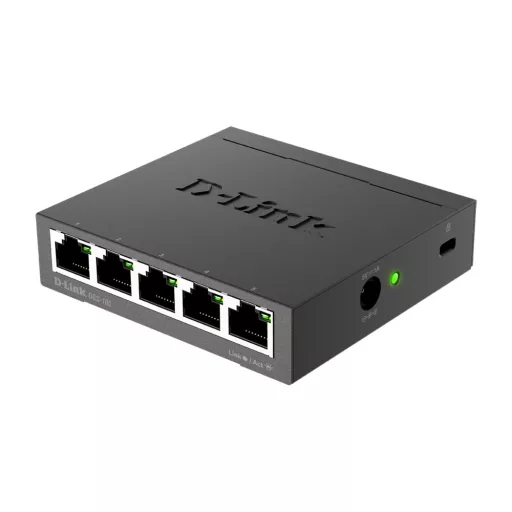 D-Link DGS-105 Beállítást nem igénylő (unmanaged) L2 Gigabit Ethernet (10/100/1000) Fekete