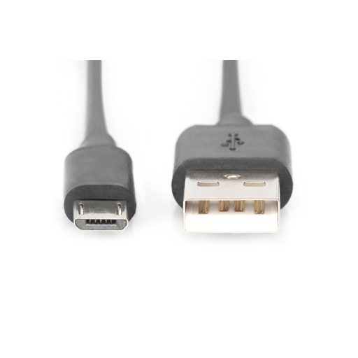 Digitus AK-300110-018-S USB kábel USB 2.0 1,8 M USB A Micro-USB B Fekete
