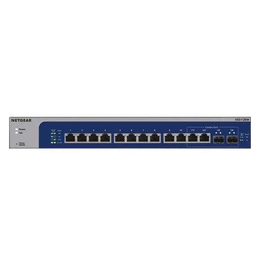 NETGEAR XS512EM Vezérelt L2 10G Ethernet (100/1000/10000) 1U Kék, Szürke