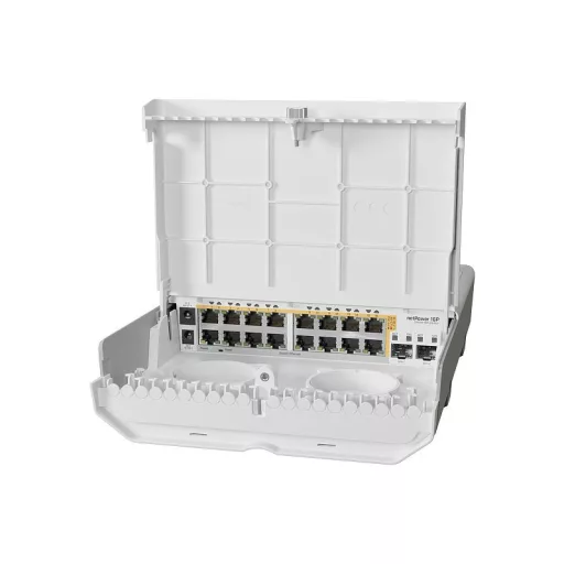 Mikrotik netPower 16P L2/L3 Gigabit Ethernet (10/100/1000) Ethernet-áramellátás (PoE) támogatása Fehér
