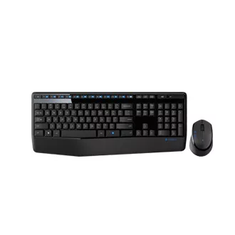   Logitech 920-006489 billentyűzet Egér mellékelve Univerzális Vezeték nélküli RF QWERTY Angol Fekete