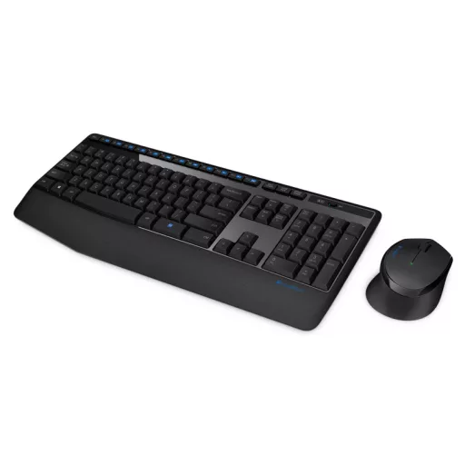 Logitech 920-006489 billentyűzet Egér mellékelve Univerzális Vezeték nélküli RF QWERTY Angol Fekete