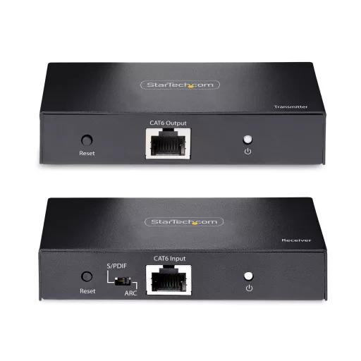 StarTech.com 4K70IC-EXTEND-HDMI audió/videó jeltovábbító AV adó- és vevőegység Fekete