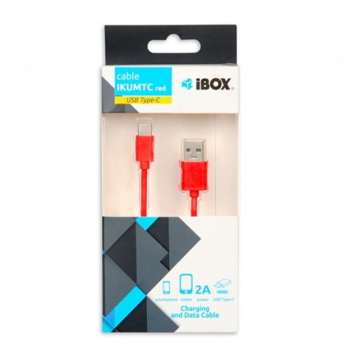 iBox IKUMTCR USB kábel USB 2.0 1 M USB A USB C Vörös