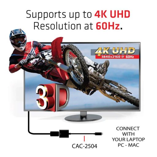 CLUB3D CAC-2504 video átalakító kábel 0,15 M USB C-típus HDMI A-típus (Standard) Fekete