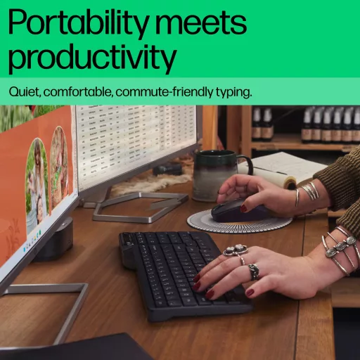 HP 475 Dual-Mode Wireless Keyboard billentyűzet Univerzális RF vezeték nélküli + Bluetooth Fekete